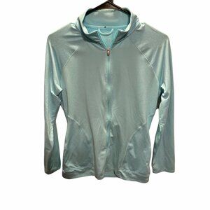 EUC Adidas Sz Small Golf Mint Green Full Zip Jacket Ships Out Fast RN 88387